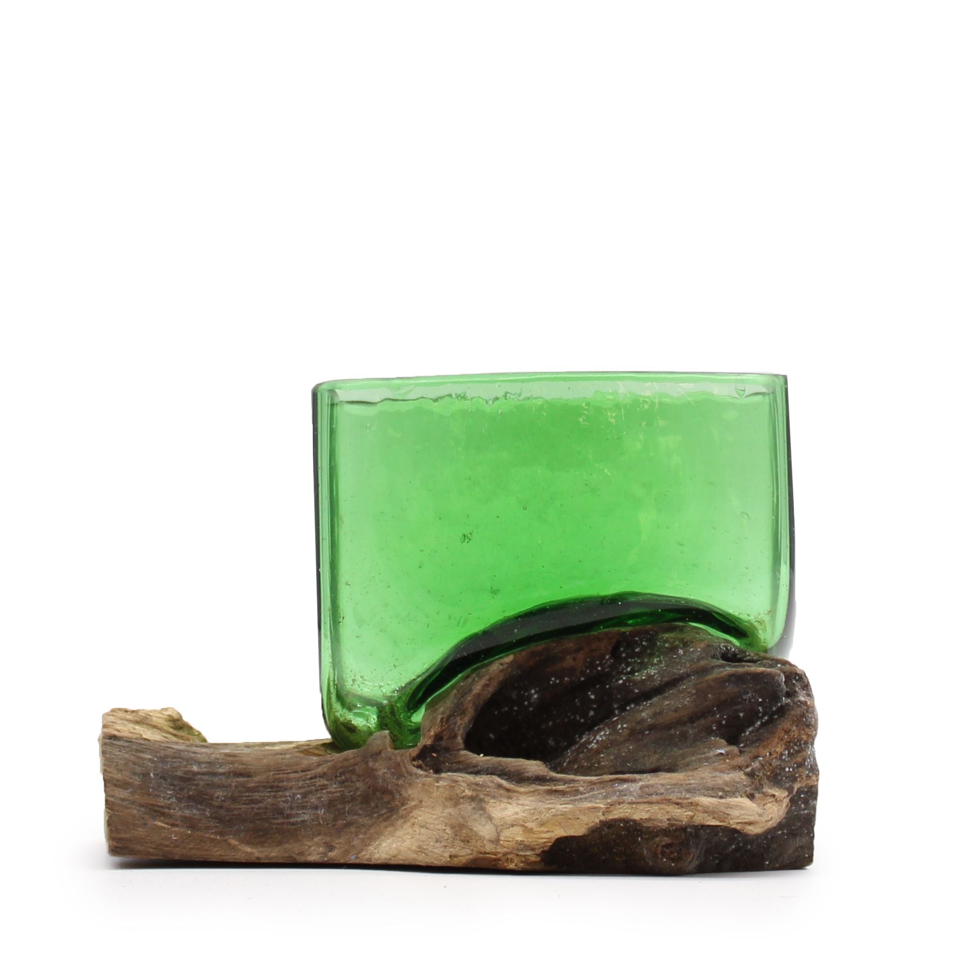 Recycled Glass Bowls on Wood - Molten Root
