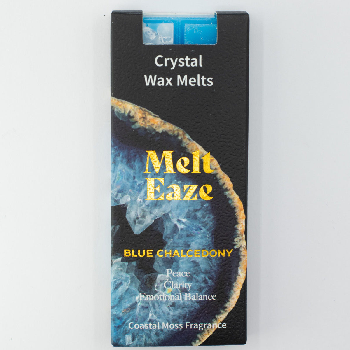 Aquamarine Wave crystal wax melt snap bar in cool blue, coastal moss fragrance, view 6