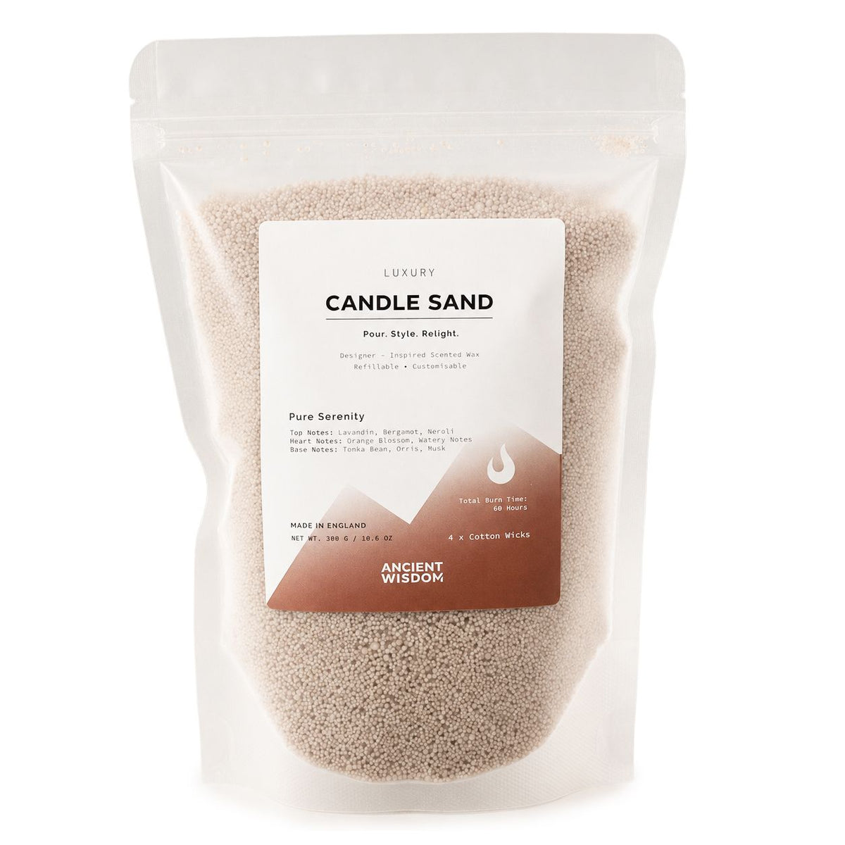 Latte beige Pure Serenity candle sand, view 8
