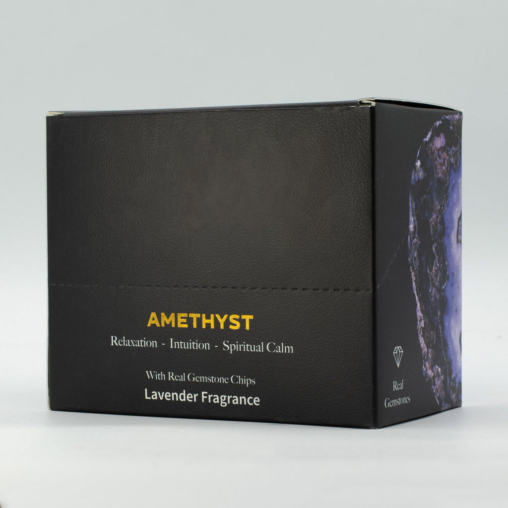 Amethyst Dream crystal wax melt snap bar in purple, lavender fragrance, view 4