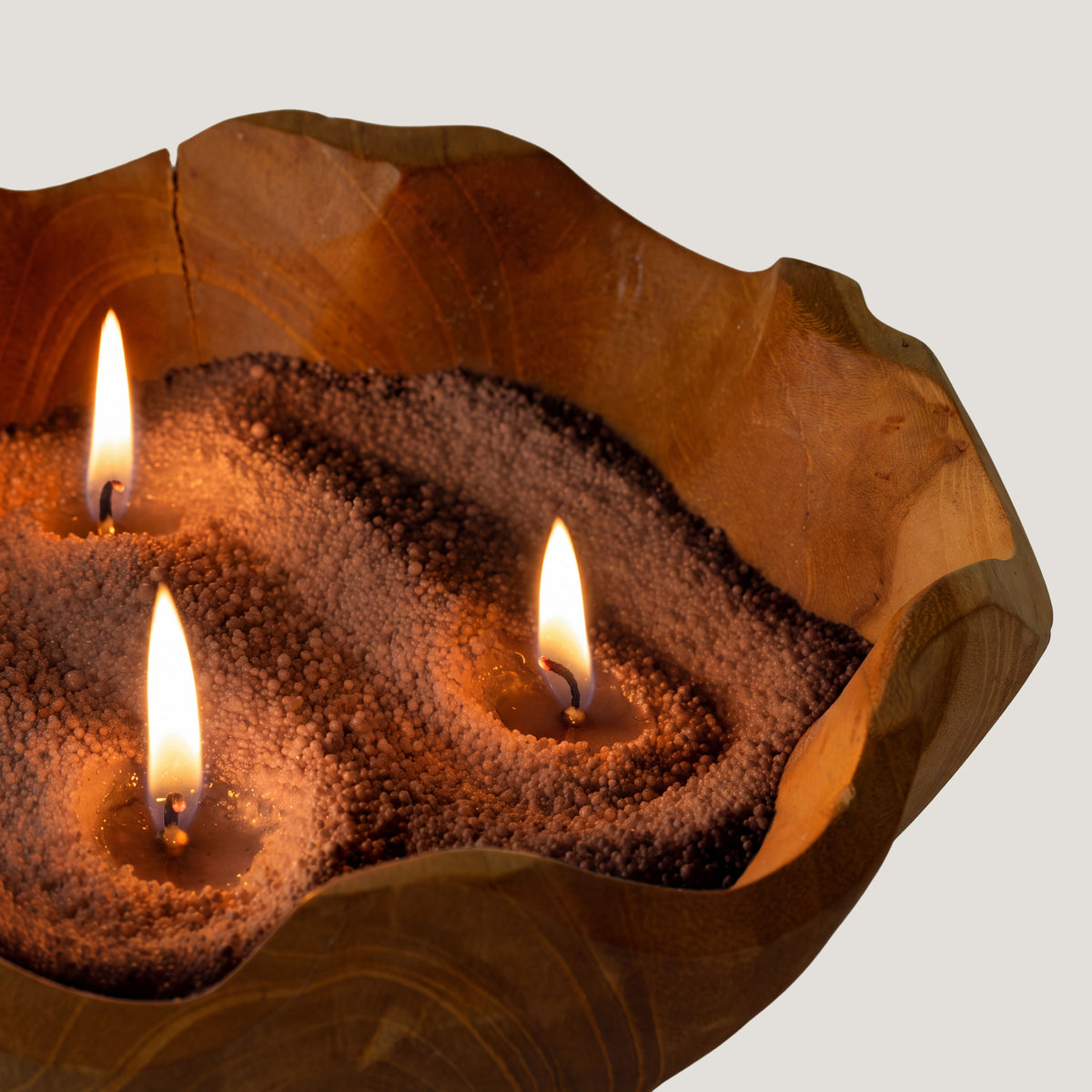 Chocolate brown Millionaire Gold candle sand, view 12