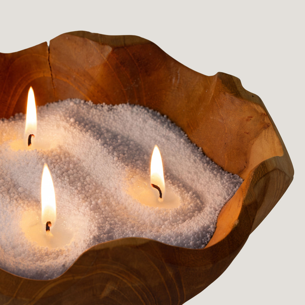 Warm grey Azure Noir candle sand, view 9