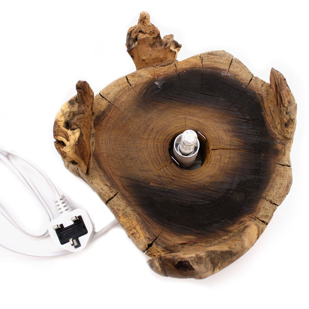Molten Glass on Wood Fish Tank, Large 3.7 Litre with Light Cavity