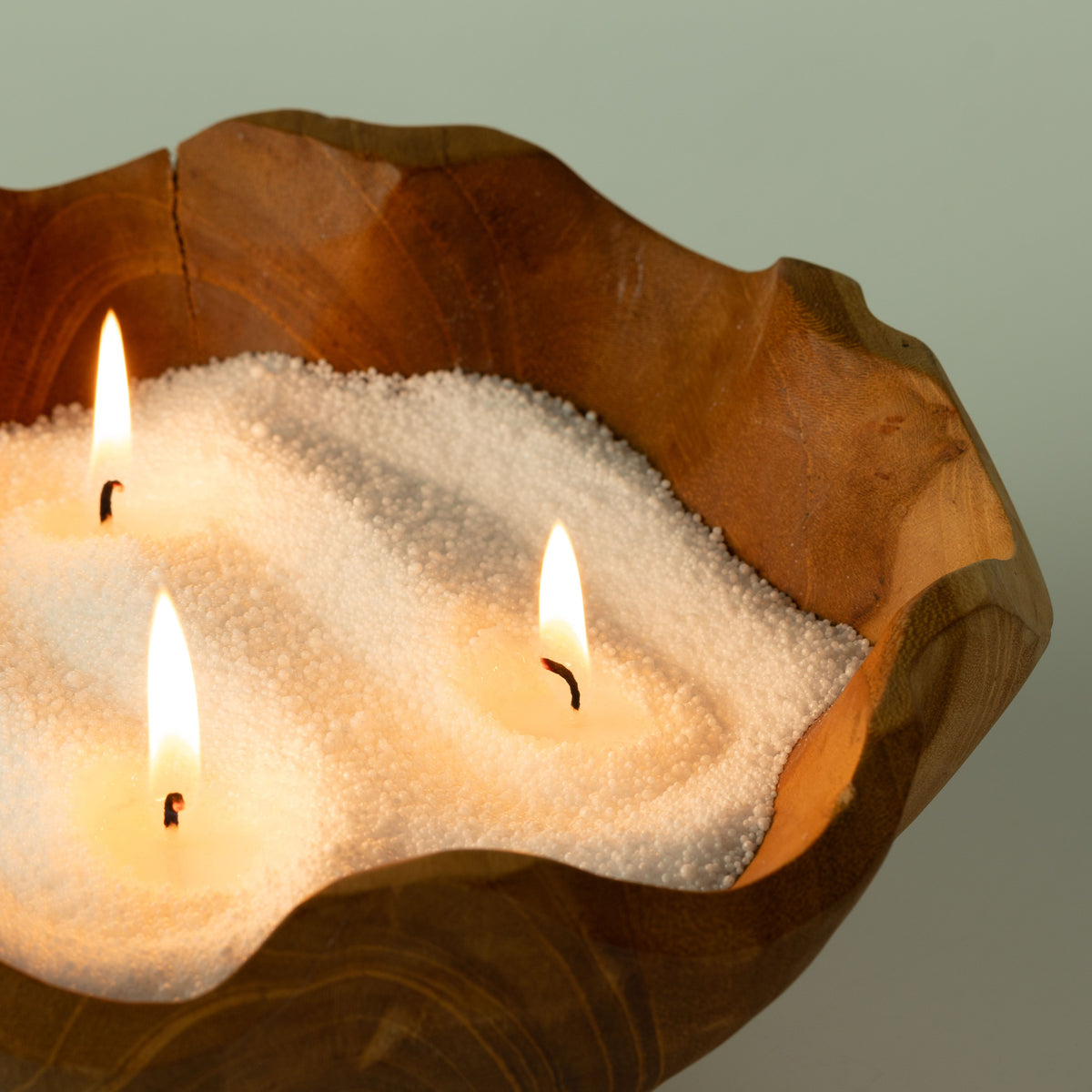 Warm grey Azure Noir candle sand, view 5