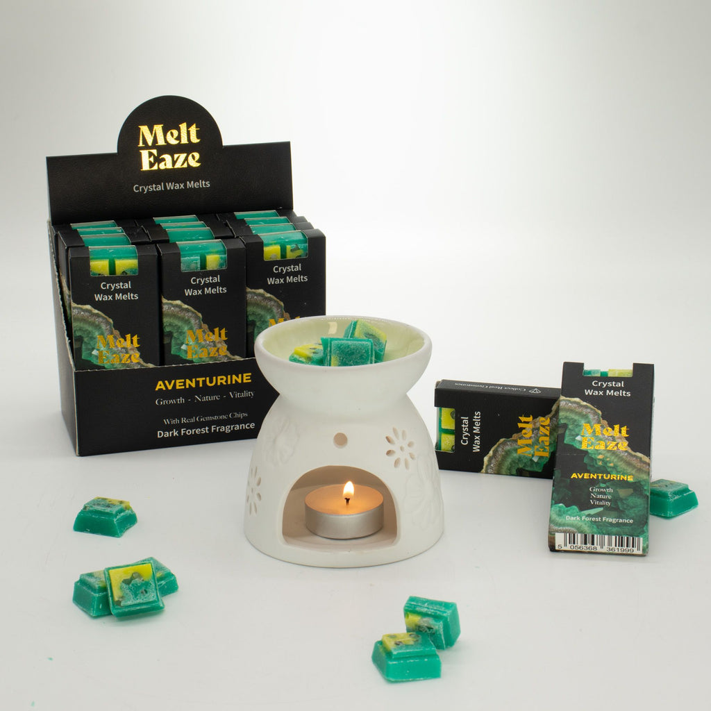 Emerald Forest crystal wax melt snap bar in green, deep forest fragrance, view 8