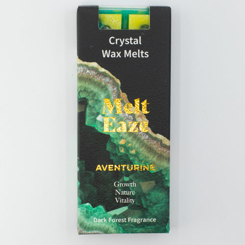 Emerald Forest crystal wax melt snap bar in green, deep forest fragrance