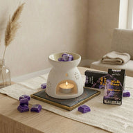 Amethyst Dream crystal wax melt snap bar in purple, lavender fragrance, view 8