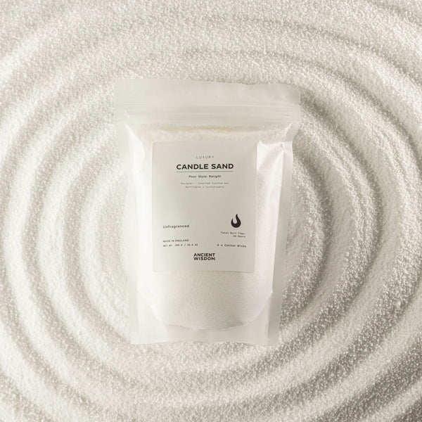 Unfragranced candle sand in white