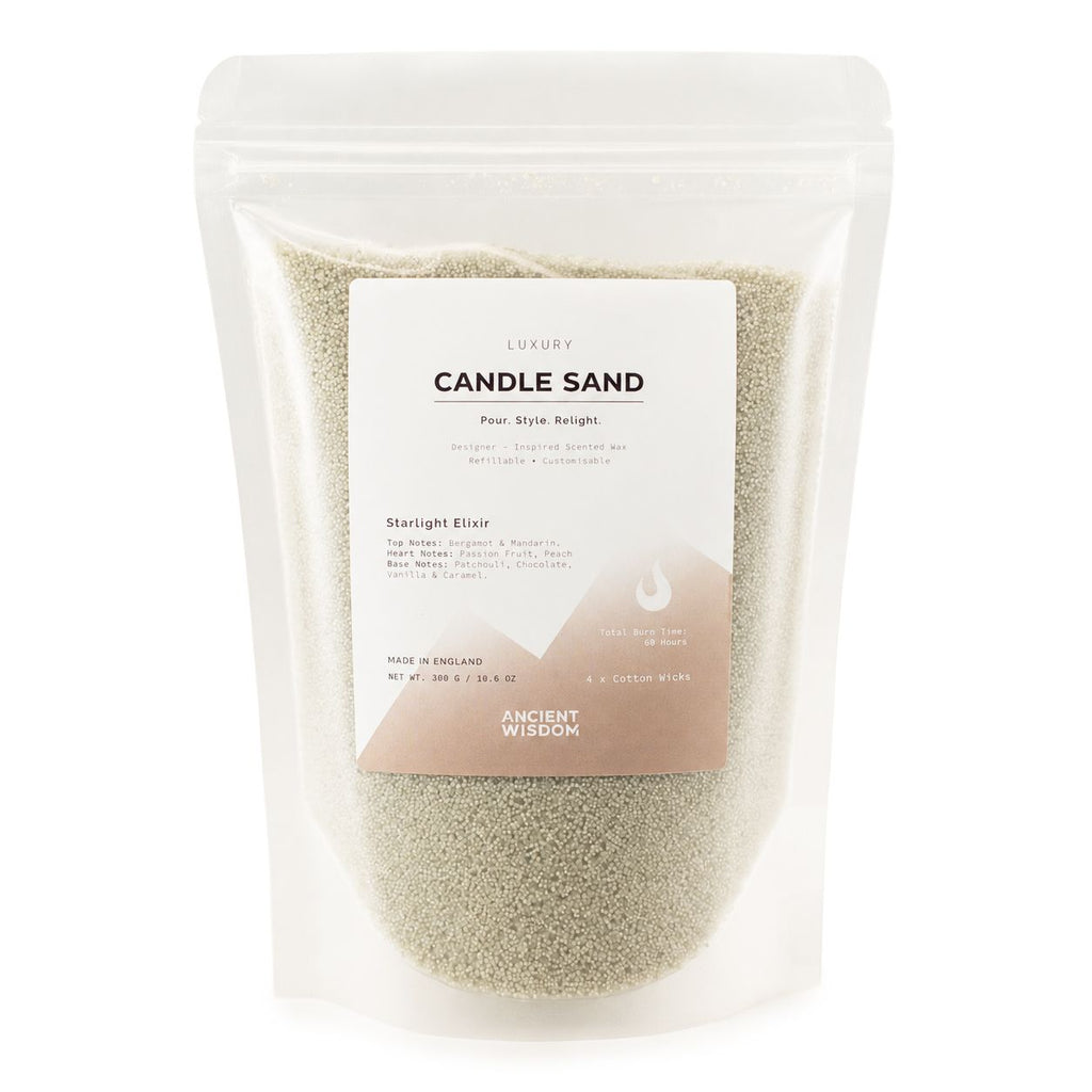 White Starlight Elixir candle sand, view 3