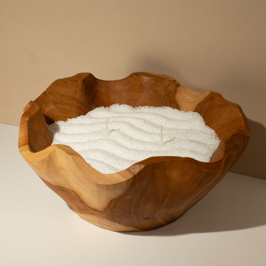 White unfragranced candle sand, view 6