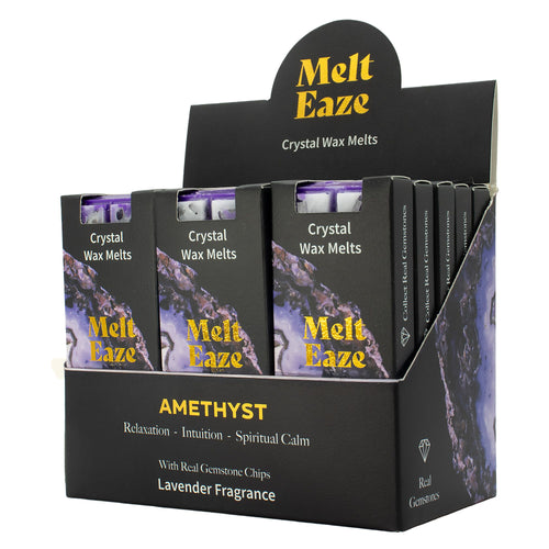 Amethyst Dream crystal wax melt snap bar in purple, lavender fragrance