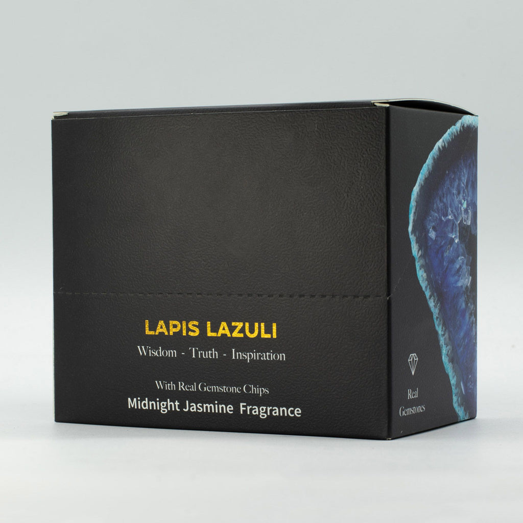 Lapis Night crystal wax melt snap bar in rich blue, midnight jasmine fragrance, view 4