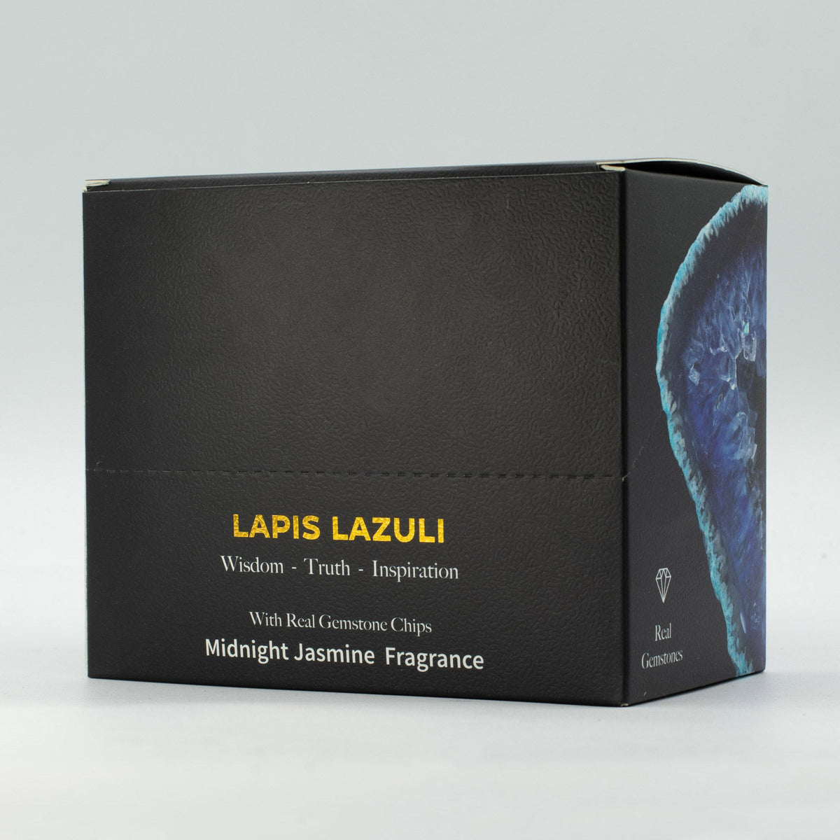 Lapis Night crystal wax melt snap bar in rich blue, midnight jasmine fragrance, view 4