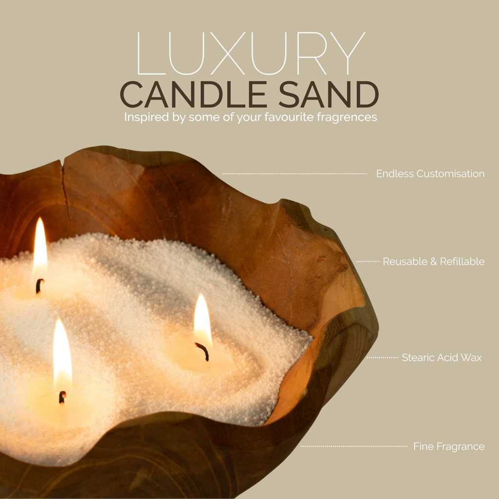 White unfragranced candle sand, view 11