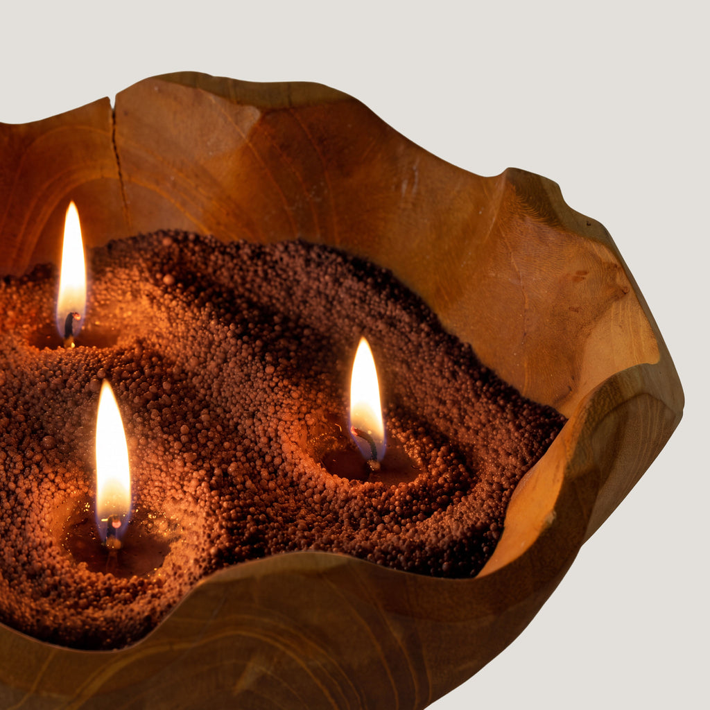 Mocha brown Crimson Crystal candle sand, view 6