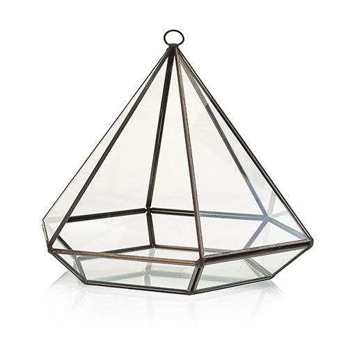 Glass Terrarium - Large Diamond - Molten Root