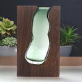 Glass Vase/Terrarium inside Dark Tung Wood - Molten Root