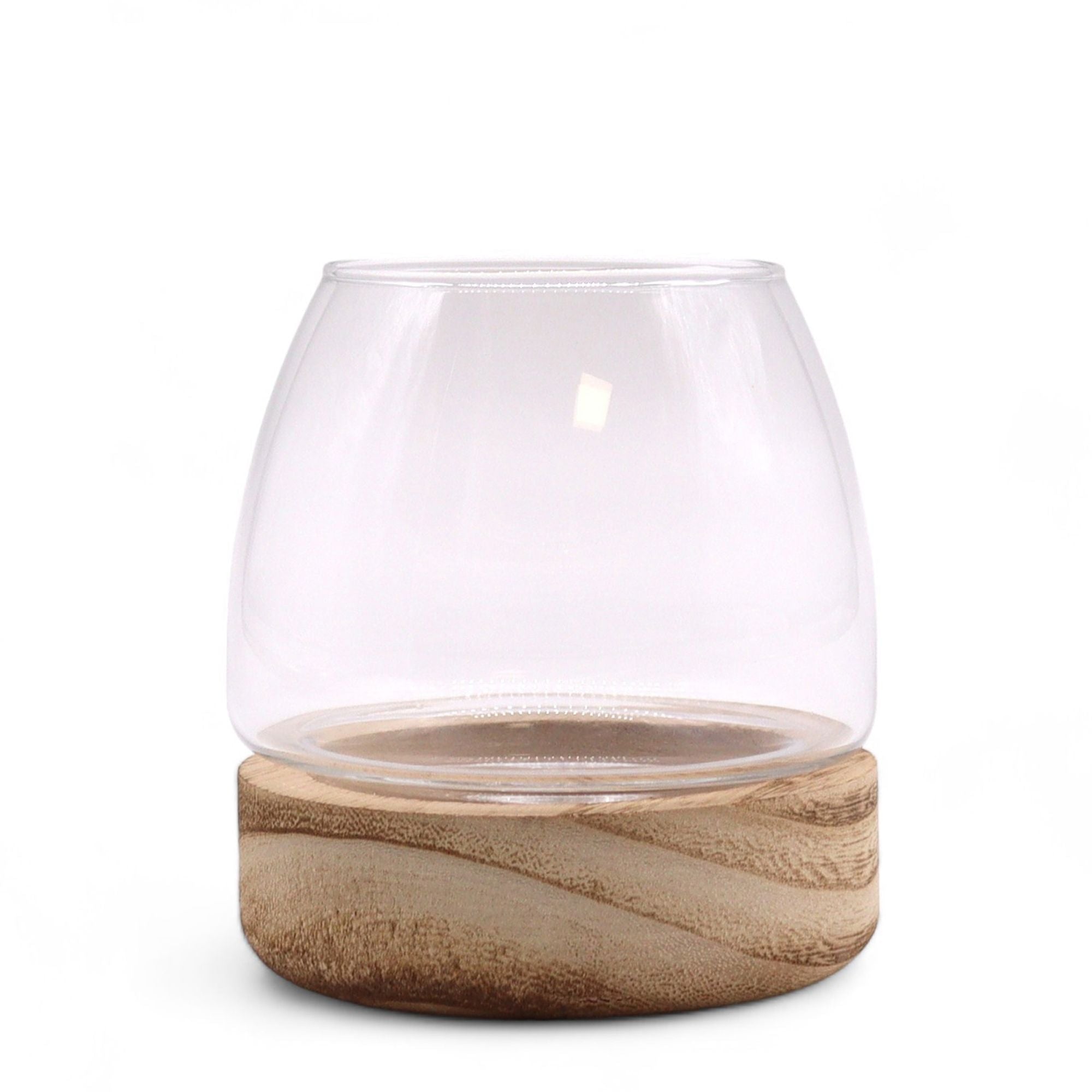 Mini Terrarium on Natural Tung Wood - Molten Root