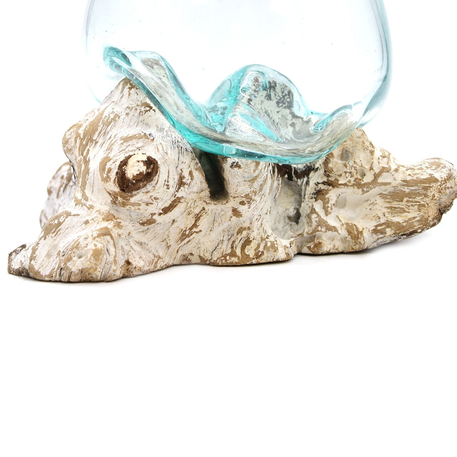 Molten Glass on Whitewash Wood Bowl, Large, view 2