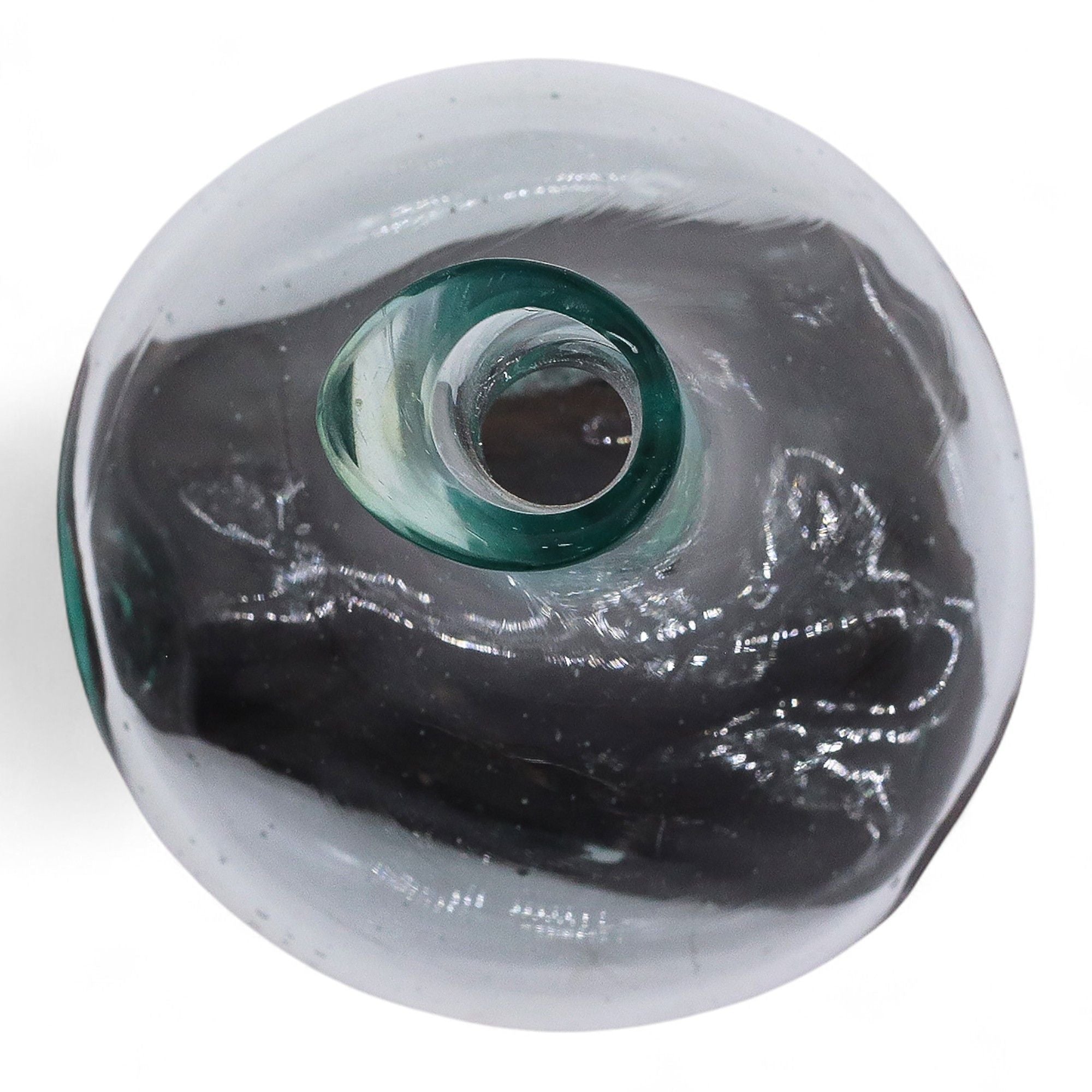 Molten Glass on Wood Decanter, Mini 20cm (Hand-Blown Recycled Glass) - Molten Root
