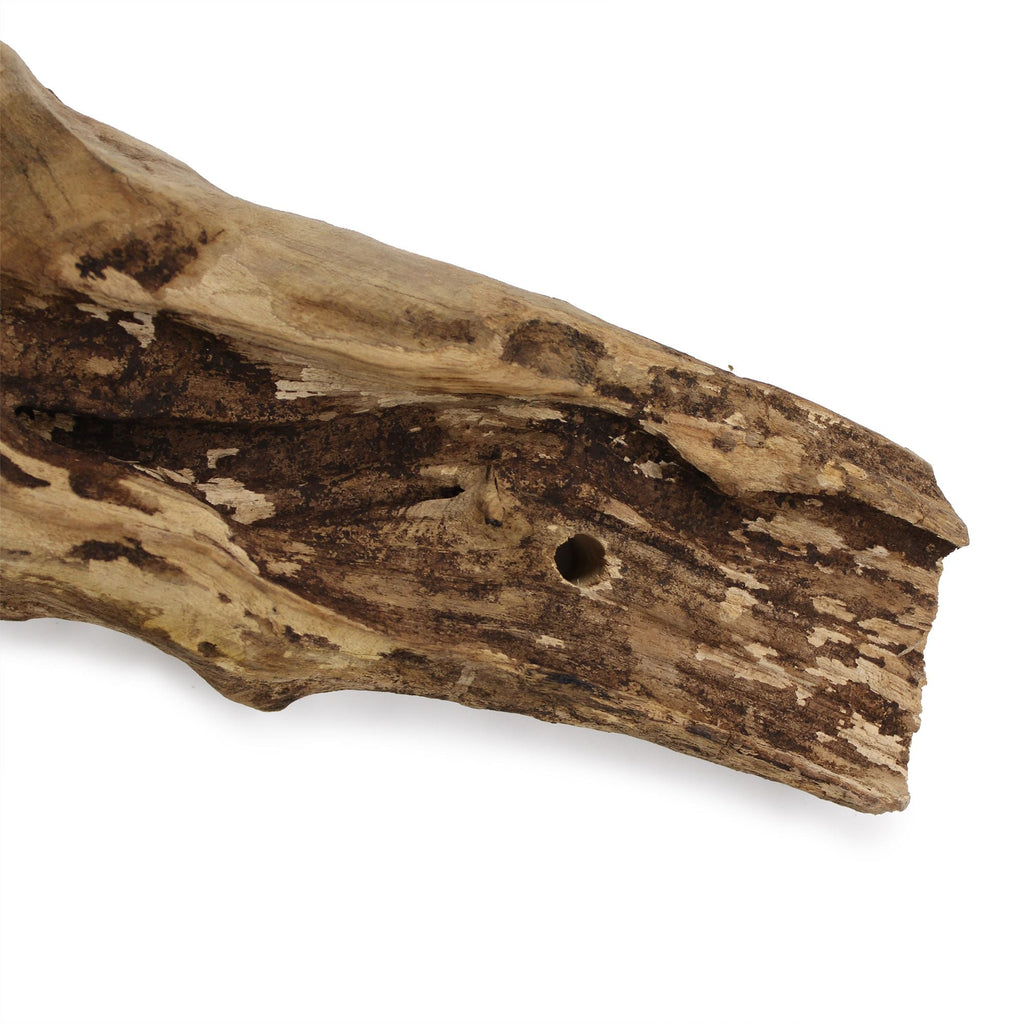 Molten Glass on Wood Hanging Bowl (Hand-Blown Recycled Glass) - Molten Root